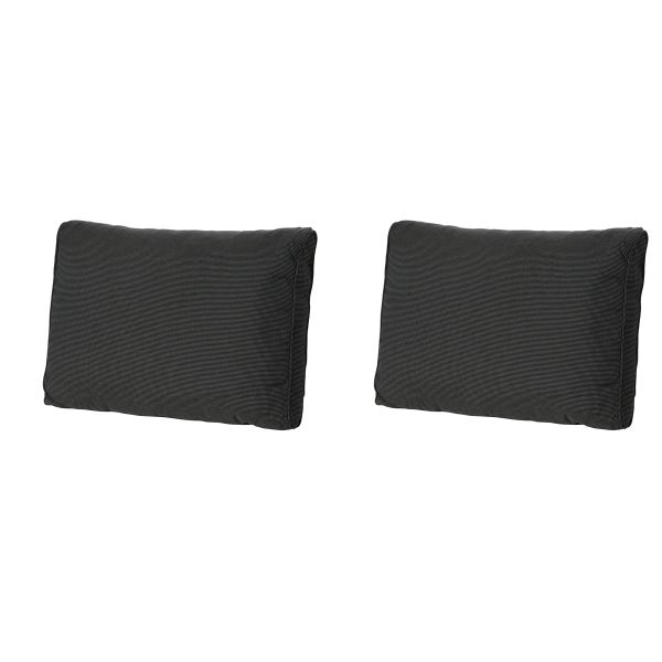 Lounge Rückenkissen Rib schwarz - ca. 40x60 cm - 2er-Set