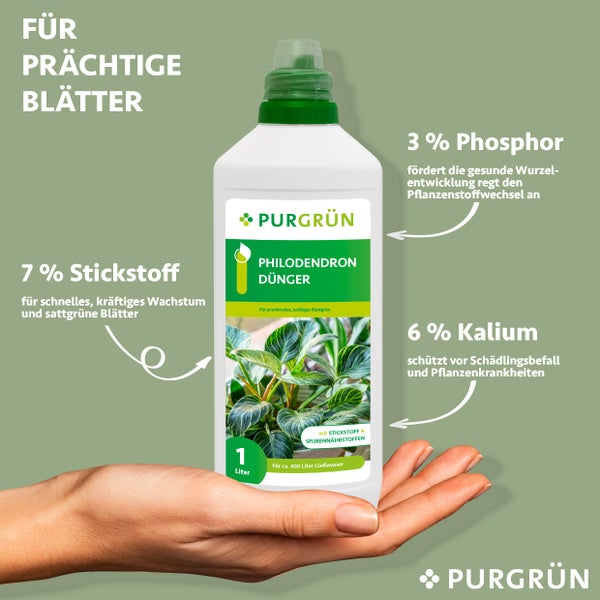 Purgrün Philodendron-Dünger 1 Liter