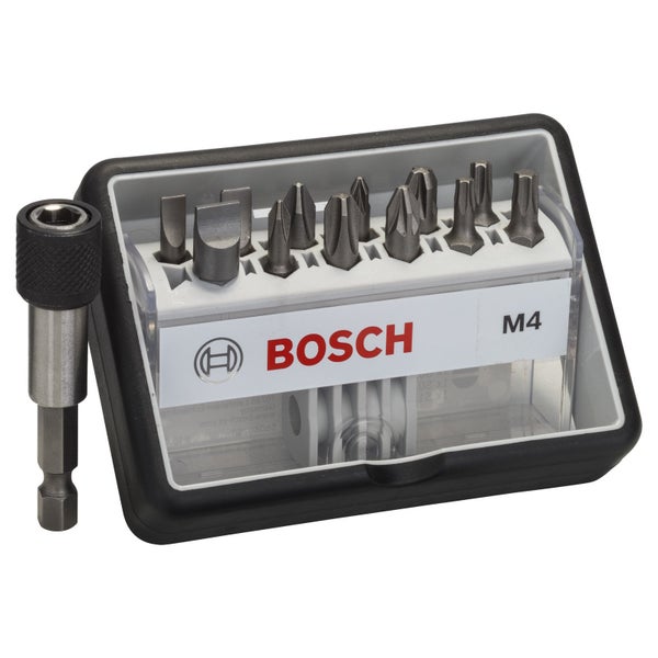 Bosch Logo Bitset mit verschiedenen Schrauberbits und Bithalter