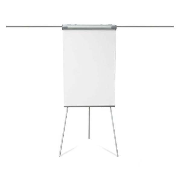 Flipchart mit Dreibeinstativ und zwei seitlichen Auslegearmen.