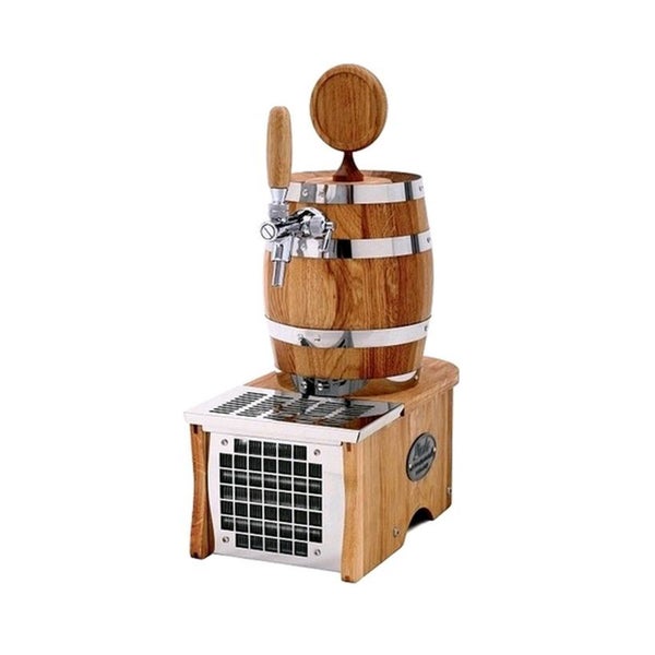 Komplett Set - Zapfanlage, Bierzapfanlage, Bierkoffer - Soudek 20, Trockenkühlgerät Bierfass Optik, 1-leitig, 20 Liter/h, 5 Liter Adapter