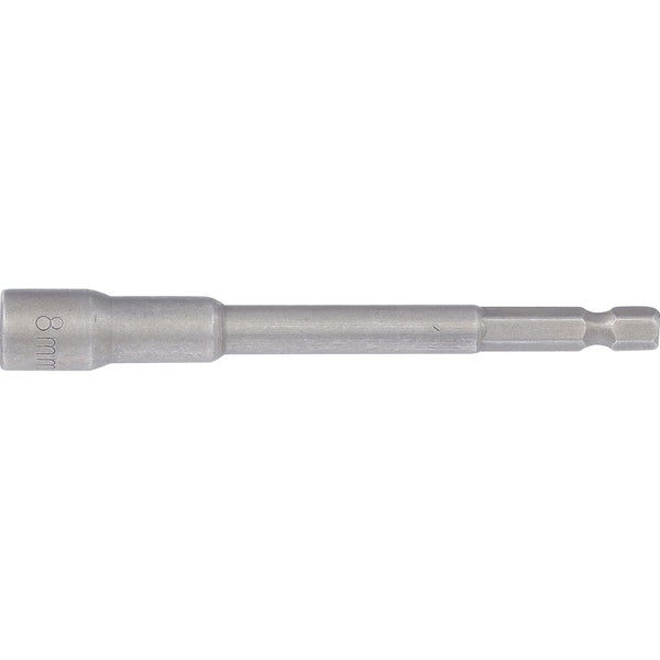BGS Steckschlüssel-Einsatz Sechskant extra lang für Bohrmaschinen Antrieb Außensechskant 6,3 mm (1/4) SW 8 mm - 2764
