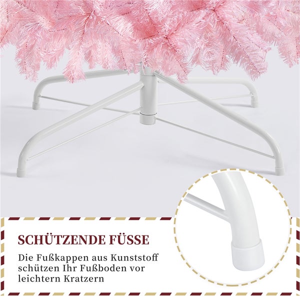 Yaheetech 183 cm Künstlicher Weihnachtsbaum , Rosa