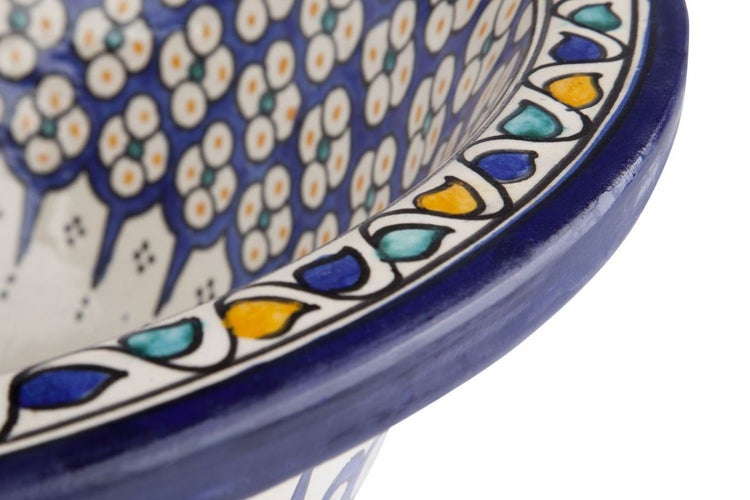 Dekorative Keramikschale mit Blumenmuster