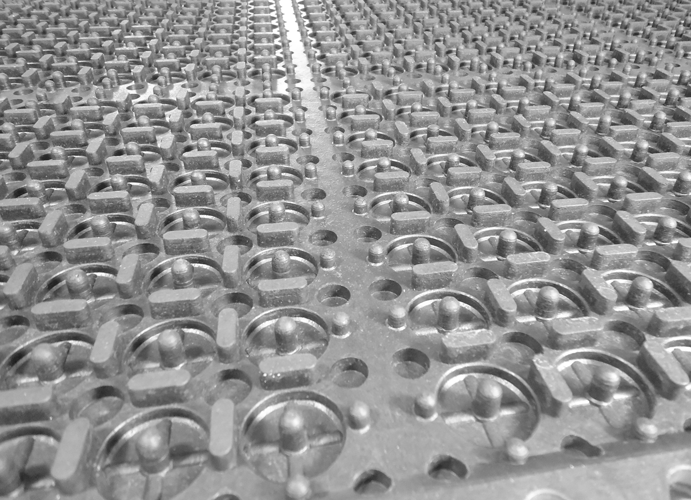 Gummifliese 14 mm Klicksystem - 90 x 90 cm - Grau