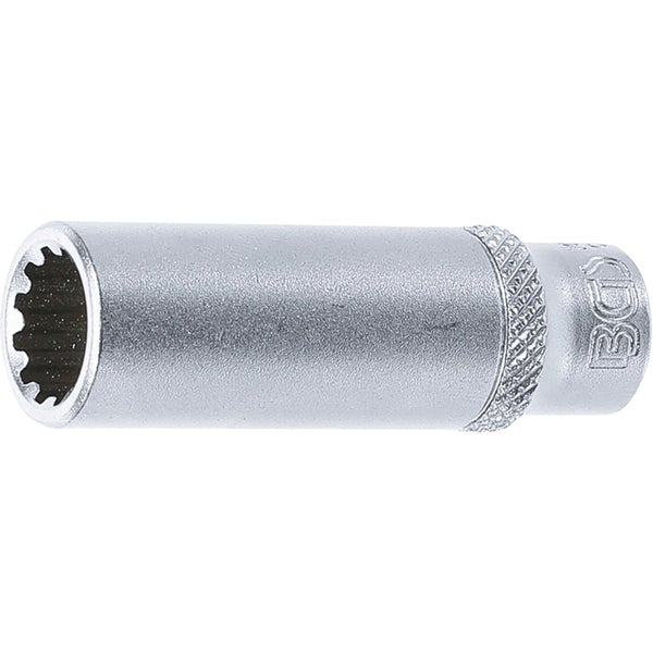 BGS Steckschlüssel-Einsatz Gear Lock tief Antrieb Innenvierkant 6,3 mm (1/4) SW 10 mm - 10160