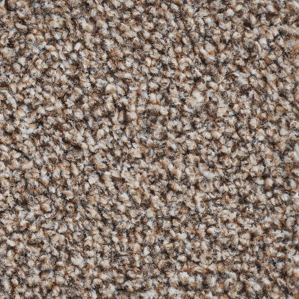 Teppichboden beige Meterware Velours Auslegware für Treppenstufen und Stuhlrollen 400 cm Breite (Meterware)