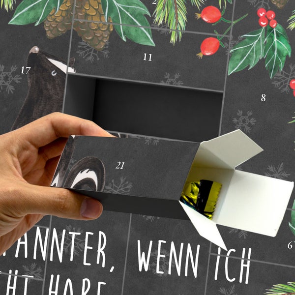 Mr. & Mrs. Panda Befüllbarer Adventskalender Stinktier Sitzen - Schwarz
