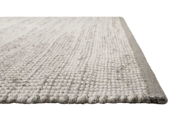 Kelim Teppich Grau Creme aus Jute & Wolle Toulouse Green Looop 130x190 cm