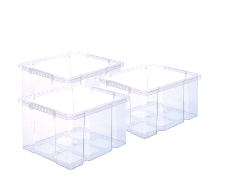 3x Stabile Kunststoffbox Eurobox (Dreh Stapelbar) 44x35x24cm passt in Kastenregale