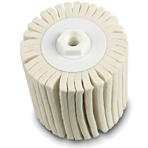 Schleifmop aus Filz mit Aufnahmebohrung