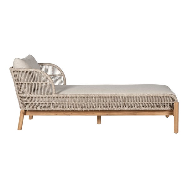 Terracina Sonnenliege inkl. Kissen braun, beige. 87 X 190 X 73 cm