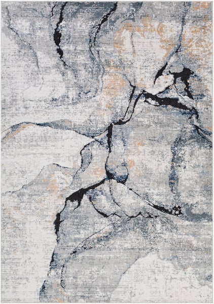 Abstrakt Moderner Teppich Elfenbein/Grau 120x170 cm LYNA