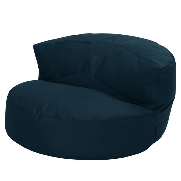 Green Bean Sitzsack Sofa mit Füllmaterial - Lounge im Sitzsack-Design 90x50cm mit ergonomischer Rückenlehne & waschbarem Bezug - Indoor und Outdoor geeignet in Dunkelblau