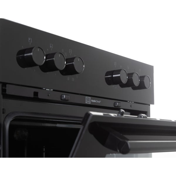 Telefunken ECHS65A-B2 Einbauherd-Set Elektro-Herd-Kochfeld-Kombi Backofen & Glaskeramik-Kochfeld Hot Air Shield
