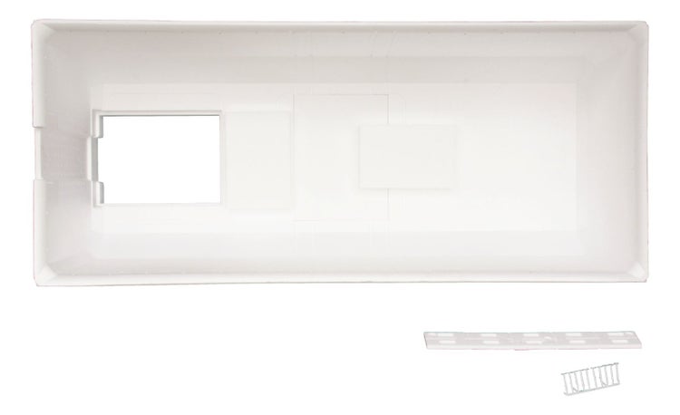Calmwaters® Wannenträger 180 x 80 cm Original, Passend für Rechteck-Badewanne 180x80 cm, Styroporträger, Schall- und wärmedämmend, Direkt verfliesbar, Badewannenträger in Weiß, 03AX3360