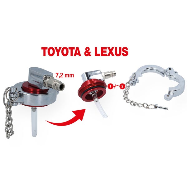 KS TOOLS Universal-Entlüfterstutzen-Adapter für Toyota und Lexus - 160.0719