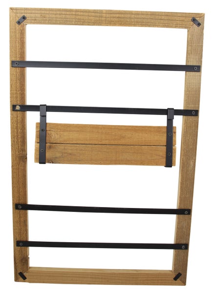 FRANK FLECHTWAREN | Wandpflanzer Industrial, HOLZ, 48 x 73 cm, Pflanzkasten 35 x 13 x 10 cm