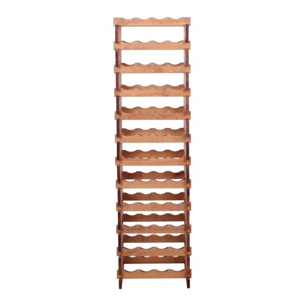 Weinregal VINOTECA FLEX PRO HxBxT 163x46x28cm 48 Flaschen auf 12 Ebenen Massives Kiefernholz Braun geölt