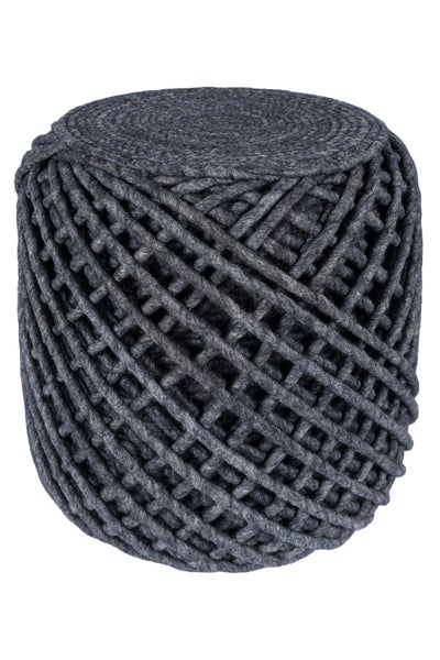 Pouf Hocker stilvoll, modern Lila Rund Ø 40 cm