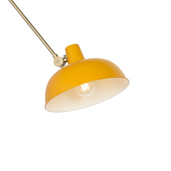 Gelbe Deckenleuchte mit verstellbarem Arm