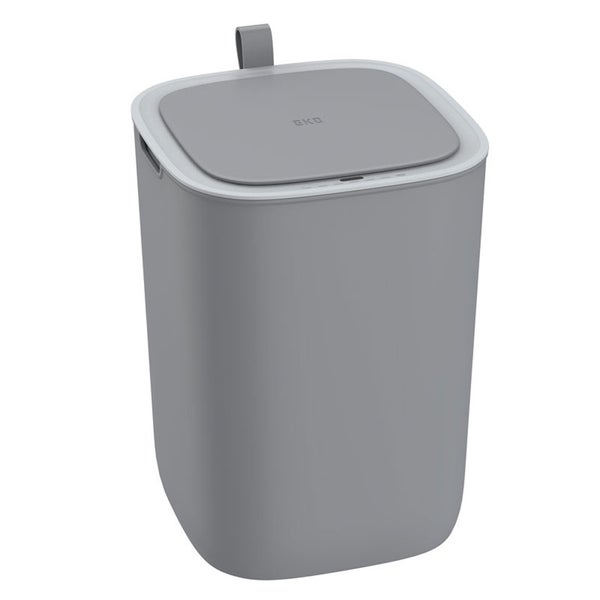 PROREGAL Moderner Quadratischer Abfalleimer Mit Smart Sensor 12 Liter HxBxT 33,7 x 35 x 25 cm Grau