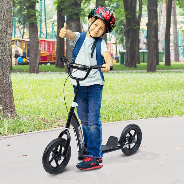 HOMCOM Kinderroller, L120 x B52 x H80-88 cm, Stahl, PVA, EVA, Schwarz