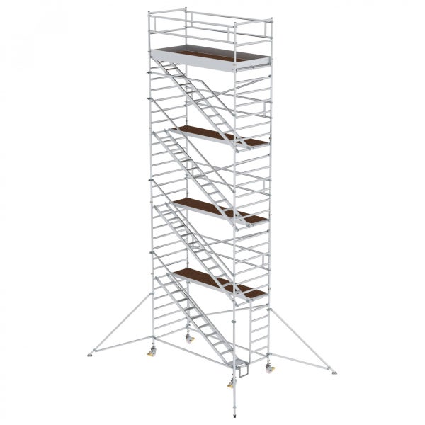 MUNK Rollgerüst mit Schrägaufstiegen 1,35x3,00m Plattform, 10,35m AH