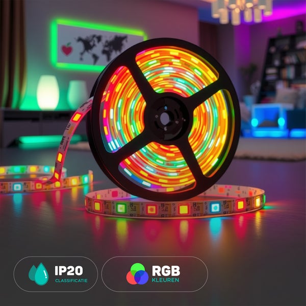 V-TAC VT-5050 300 - LED Lichtstreifen - Lichtstreifen-Kits BS Stecker - IP20 - RGB - 2xPreis/1m (5m