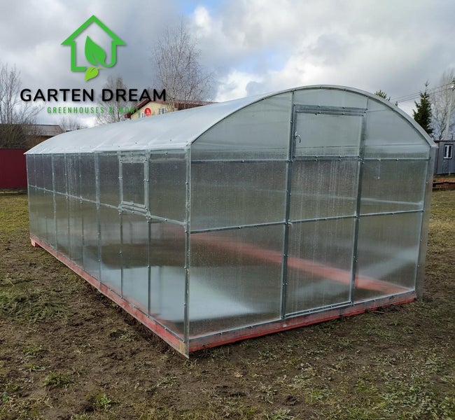 Gewächshaus mit Tür und Fenster für den Garten