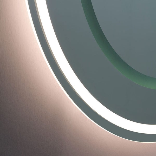 Ovaler Spiegel 180x80 mit LED-Beleuchtung und Touch Sensor