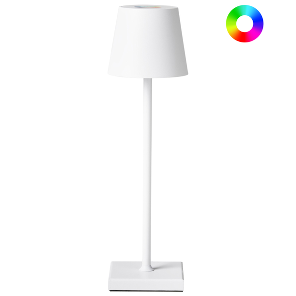 Kabellose LED Tischlampe VALIRA Metall Weiß