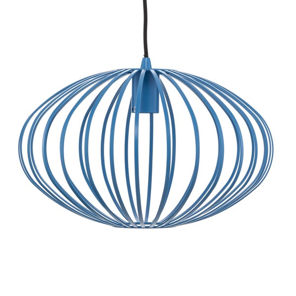 Lindby Pendelleuchte Maivi (Modern) in Blau aus Metall (1 flammig, E27) - Deckenlampe Esstischlampe Hängelampe Hängeleuchte Wohnzimmerleuchte