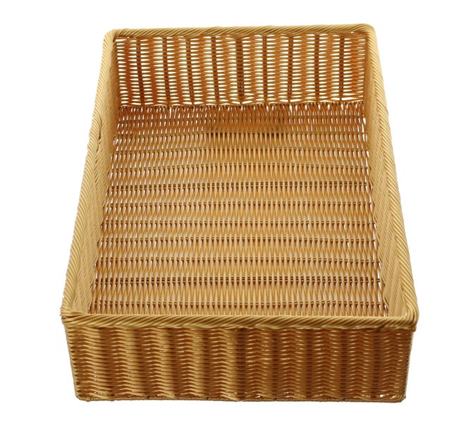 FRANK FLECHTWAREN | Auslagekorb Poly, 60 x 40 x 15 cm, KUNSTSTOFF, METALL, 60 x 40 x 15 cm