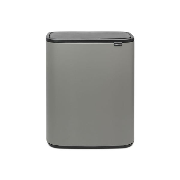 Brabantia Hochwertiger Abfallsammler Mit Touch Öffnung 2 x 30 Liter HxBxT 65,6 x 54,5 x 31 cm Grau