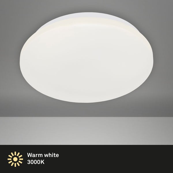 LED Deckenleuchte Deckenlampe 24W 3.000 K Weiß Ø38cm Kunststoff Briloner