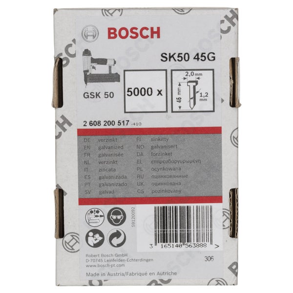 Bosch SK50 45G Klammern, 5000 Stück, verzinkt