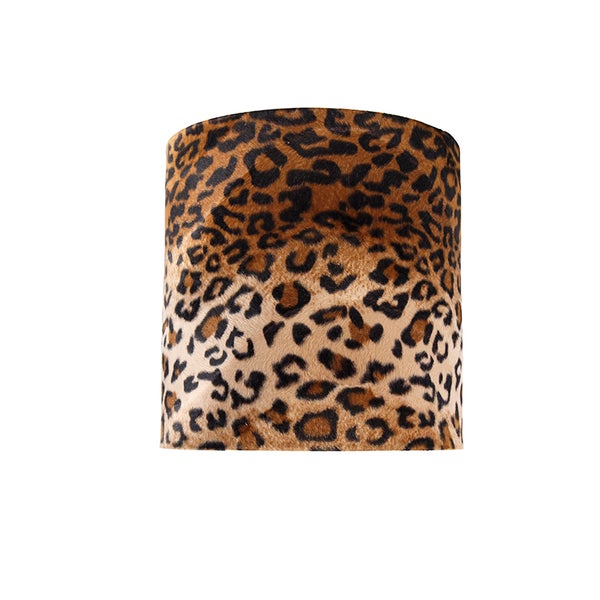 Velours Lampenschirm Leopard Design 25/25/25 Gold innen