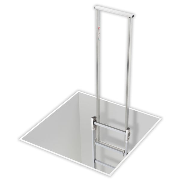 Ausgezogene Raumspartreppe aus Metall für Dachbodenluke