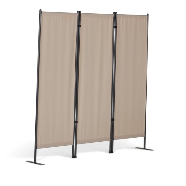 Raumteiler mit drei Elementen und Metallrahmen