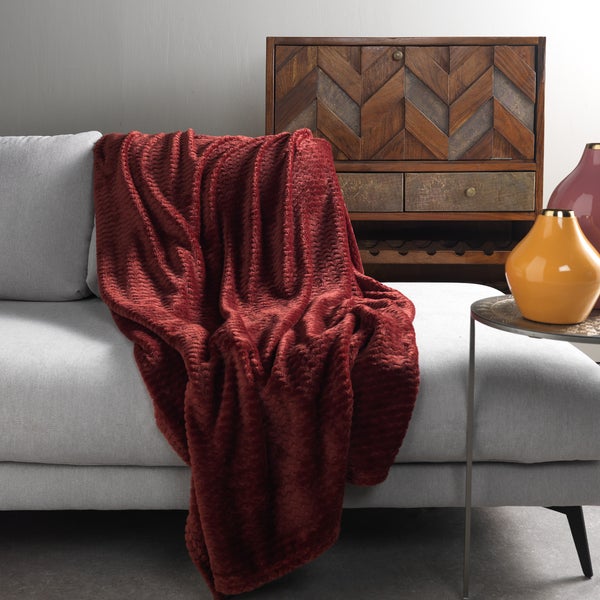MARA - Wohndecke 150x200 cm - Merlot - rot