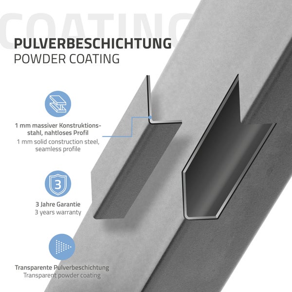 ECD Germany 2x Tischbeine X-Design X-Form, 60 x 72 cm, Grau, pulverbeschichtete Stahl, Industriedesign, Metall Tischkufen Tischuntergestell Tischgestell Möbelfüße, für Esstisch Schreibtisch