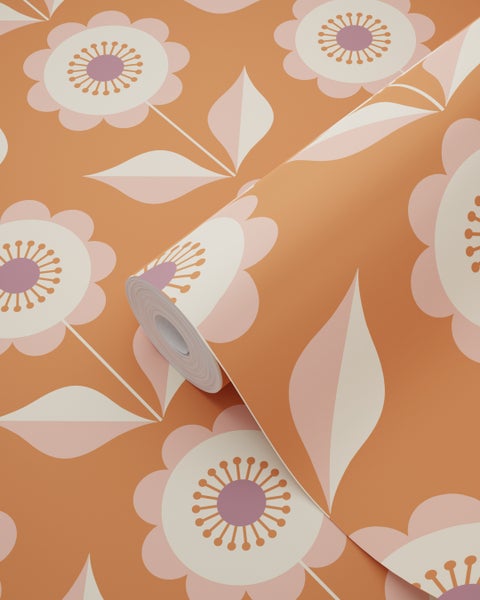 Rolle Vliestapete mit Blumenmuster