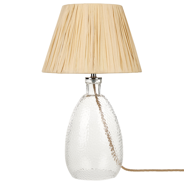 Tischleuchte BLANCO Glas Naturfarben