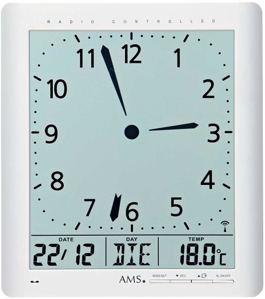 AMS Wanduhr 5896 | Funkuhren | Digitale Uhren