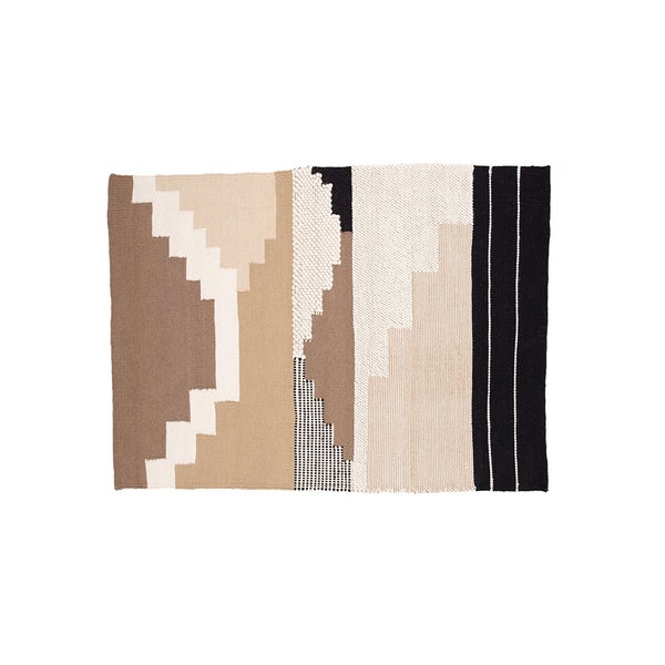 Aston Teppich 350x254cm Braun. 254 X 350 X 2 cm