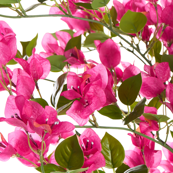 Künstliche Bougainvillea mit pinken Blüten und grünen Blättern