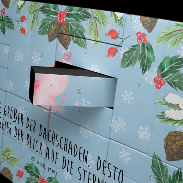 Mr. & Mrs. Panda Befüllbarer Adventskalender Axolotl Tanzen - Blau Pastell
