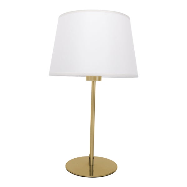 Tischleuchte BOLOGNA h: 45cm beige/messing