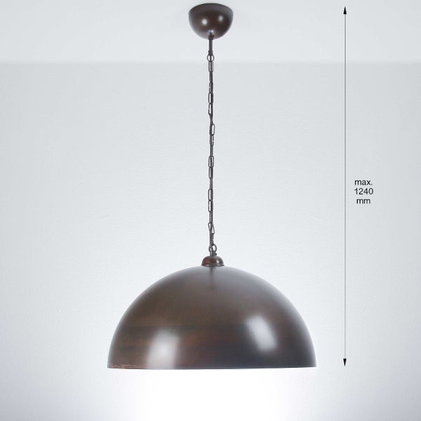 Hängelampe mit Kette und maximaler Länge von 1240 Millimeter